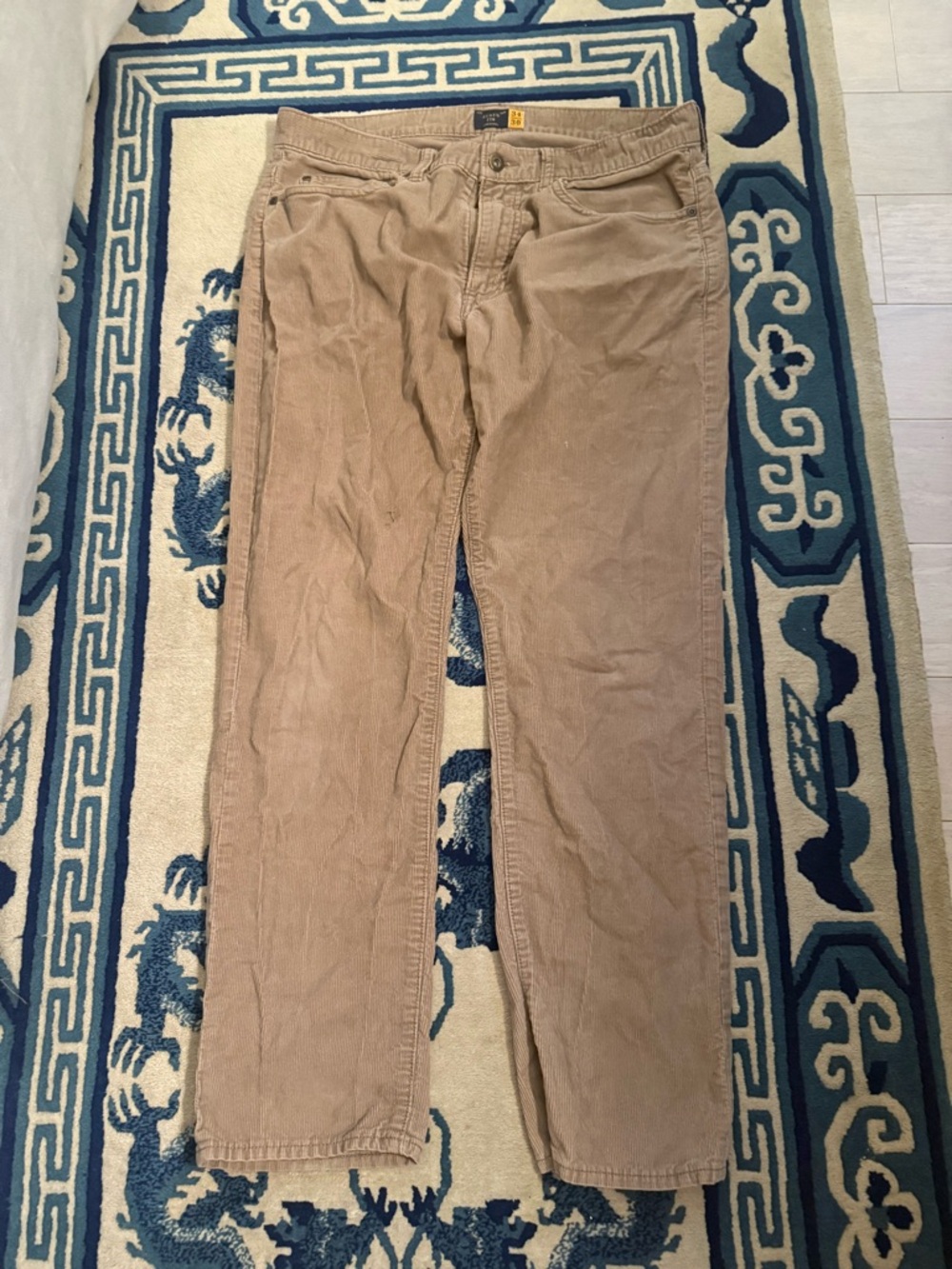 Men's JCrew Corduroy Pants in Light Brown - Classic Everyday Fit